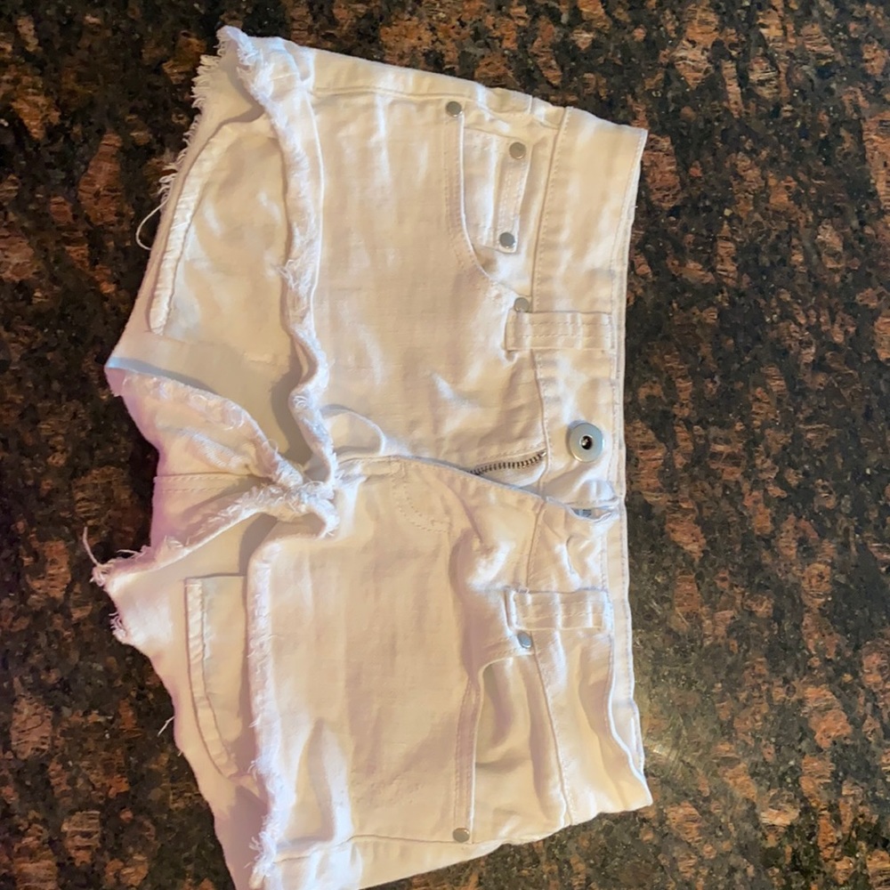 Plain white shorts